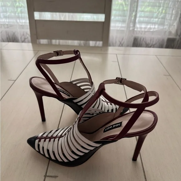 Nine West Black and White Stiletto Heels - Picture 8 of 14